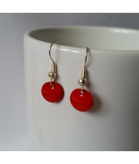 Boucles d'oreilles Confettis Rouge Tomate