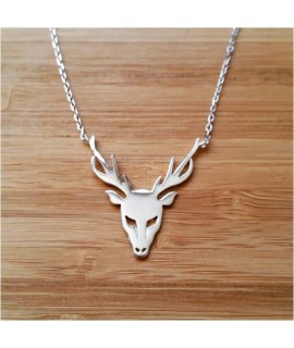 Collier cerf en argent