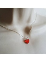 Collier argent coeur Swarovski