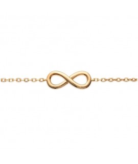 Bracelet infini plaqué or 18 cm