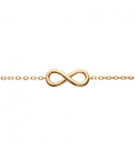 Bracelet infini plaqué or 18 cm