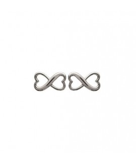 Boucles d'oreilles infini coeurs argent