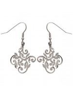 Boucles d'oreilles arabesques acier 42 mm