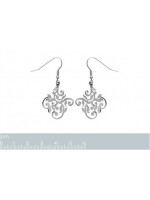 Boucles d'oreilles arabesques acier 42 mm