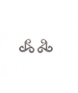 Boucles d'oreilles triskel argent 7 mm