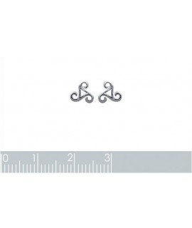 Boucles d'oreilles triskel argent 7 mm