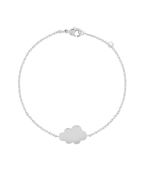 Bracelet ou collier nuage en argent rhodié