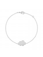 Bracelet ou collier nuage en argent rhodié