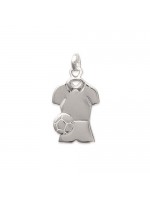 Pendentif maillot de football argent