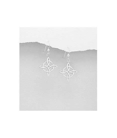 Boucles d'oreilles croix celtiques argent