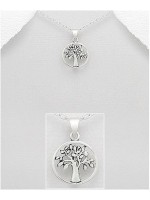 Pendentif ajouré arbre de vie argent 13 mm