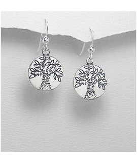 Boucles d'oreilles argent de vie argent