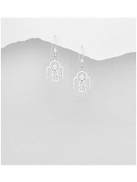 Boucles d'oreilles Ange en argent