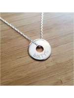 Collier Disque Argent 15 ou 20 mm