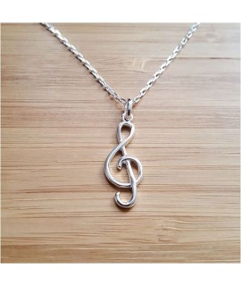 Collier Clé de Sol Argent