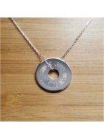 Collier Disque Argent 15 ou 20 mm