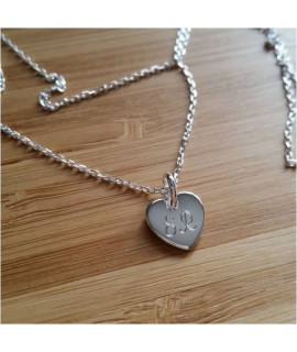 Collier petit coeur à graver