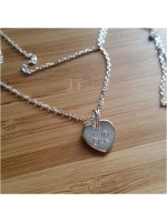 Collier petit coeur à graver