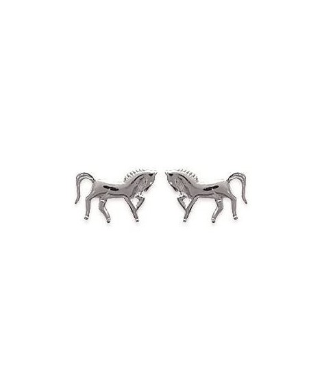 Boucles d'Oreilles Cheval Argent