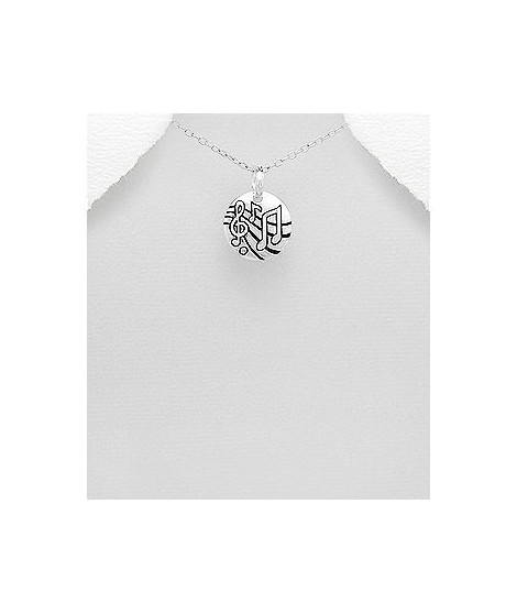 Pendentif clé de sol argent