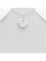 Pendentif coeur je t'aime argent