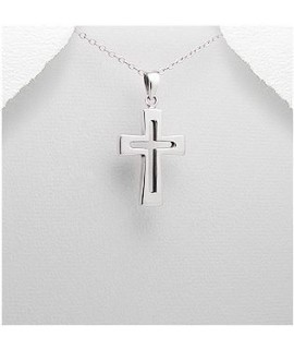 Pedentif Croix Zirco Argent