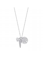 Collier arbre de vie coeur et aile d'ange acier