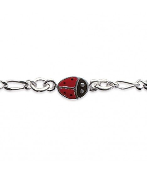 Bracelet 3 Coccinelles Argent