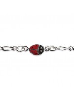 Bracelet 3 Coccinelles Argent