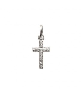 Pendentif Croix argent oxyde de zirconium