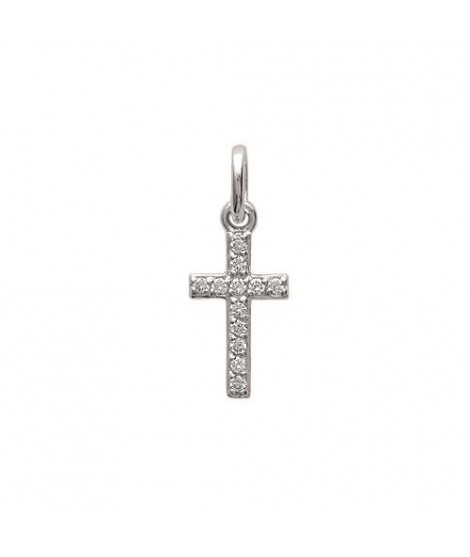 Pendentif Croix argent oxyde de zirconium