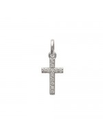 Pendentif Croix argent oxyde de zirconium