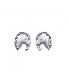 Boucles d'oreilles Fer à cheval poney argent