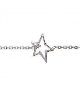 Bracelet Etoile et oxyde de zirconium argent