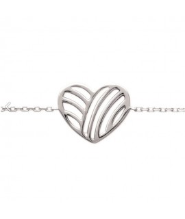 Bracelet Coeur argent 18 cm