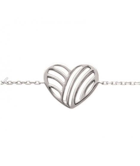 Bracelet Coeur argent 18 cm