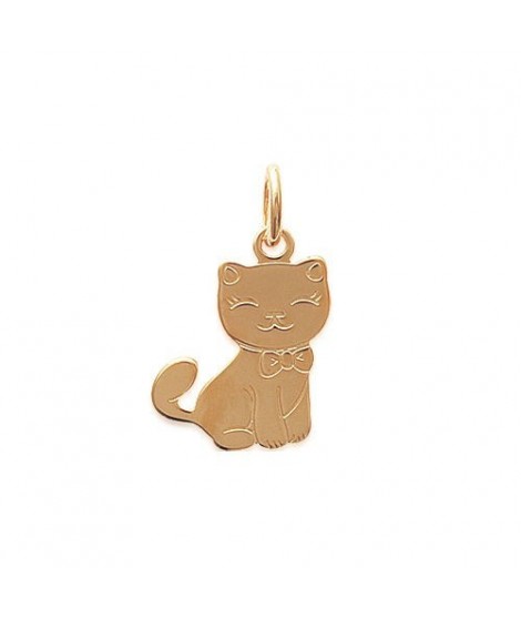 Pendentif chat chaton plaqué or