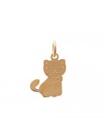 Pendentif chat chaton plaqué or