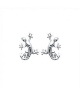 Boucles d'oreilles lézards en argent