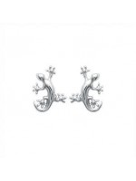 Boucles d'oreilles lézards en argent