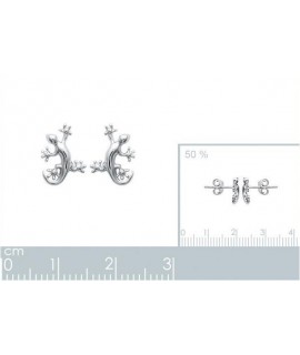 Boucles d'oreilles lézards en argent