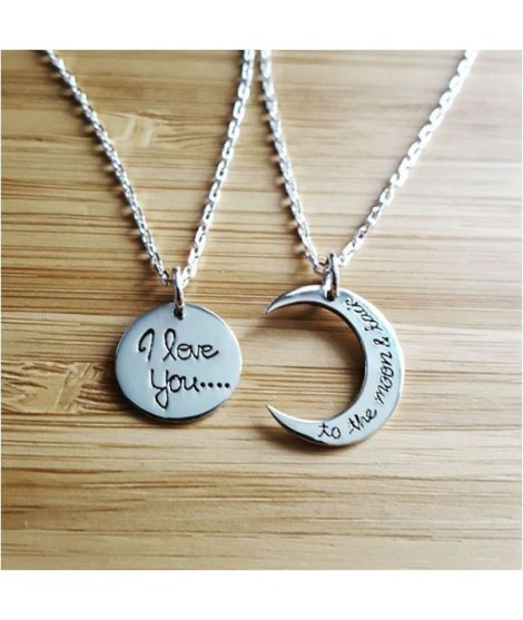 collier lune soleil argent collier lune soleil argent