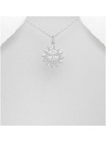 Pendentif soleil 17 mm en argent 925/000