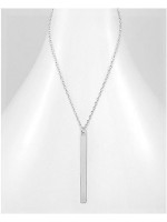 Collier barre à graver en argent 925/000