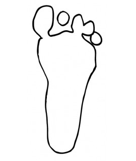 Gravure d'une empreinte de main ou de pied