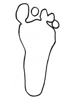 Gravure d'une empreinte de main ou de pied