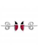 Boucles d'Oreilles Coccinelles Argent