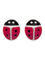 Boucles d'Oreilles Coccinelles Argent