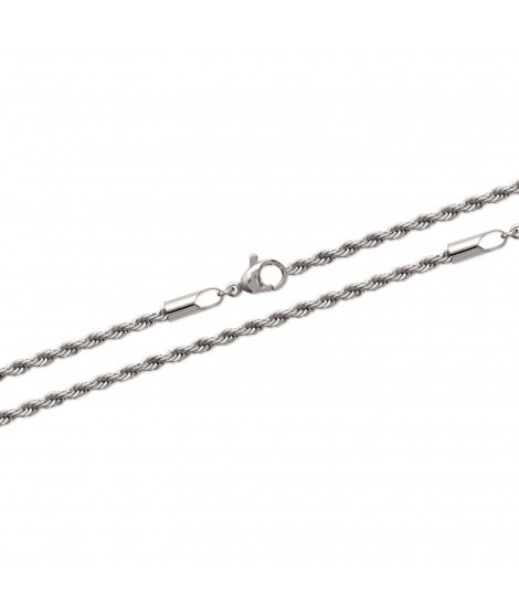 Bracelet 18 cm chaîne en acier épaisseur 2,4 mm