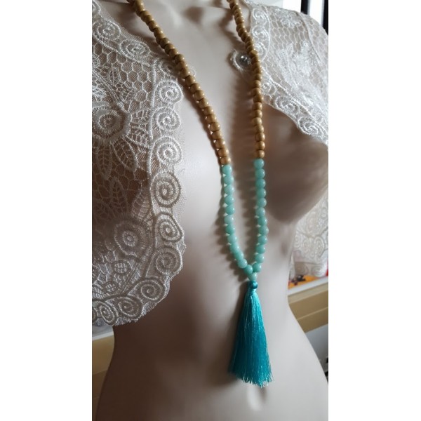 Clips boucles d'oreilles perles en os et nœud celtique - France